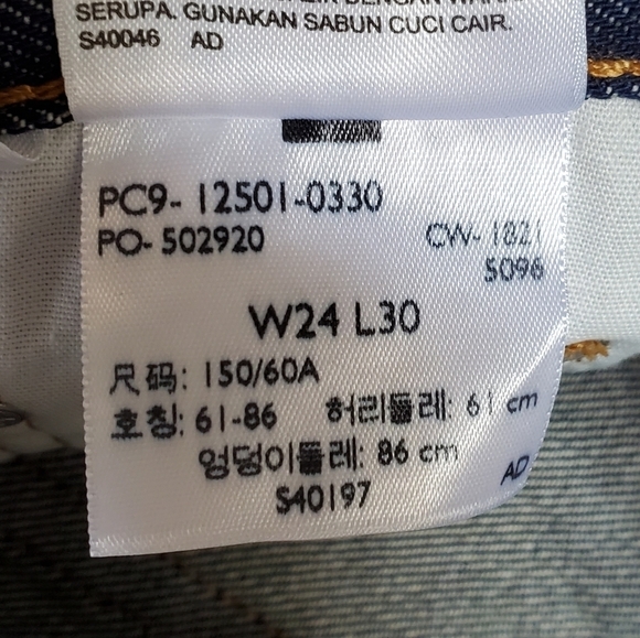 levi's 501 Original Fit Dark Wash High-rise Straight Leg Size 24 x 30 NWOT - Picture 7 of 16